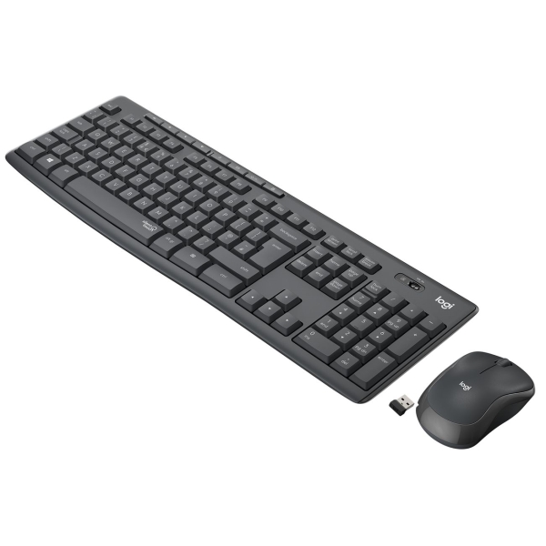 Комплект клавиатура+мышь Logitech MK295 Silent Combo графитовый (русская раскладка)