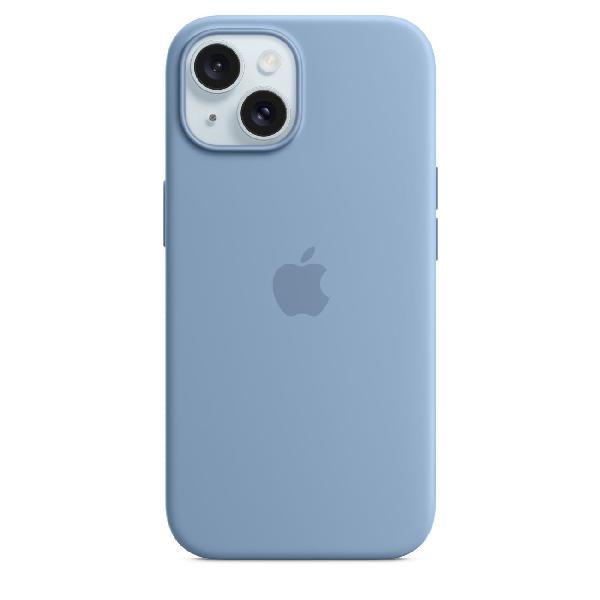 Чехол Apple iPhone 15 Silicone Case MagSafe Winter синий фото