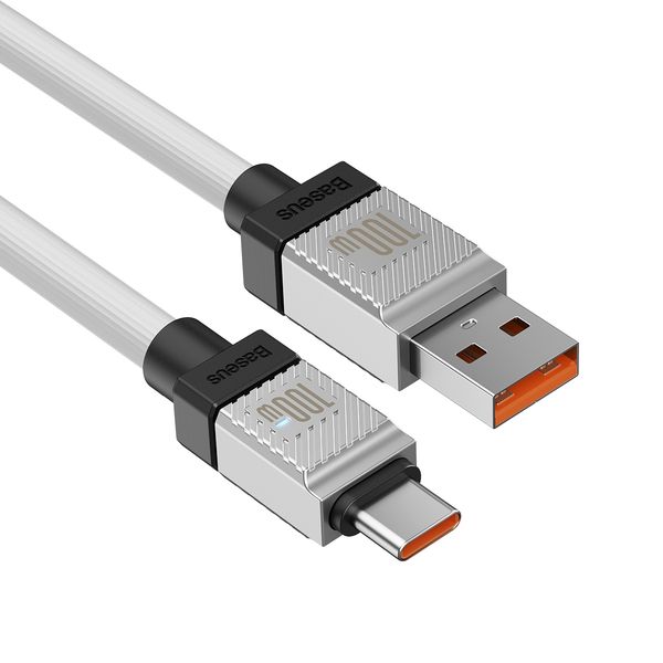 Кабель USB - Type-C Baseus CoolPlay быстрая зарядка 100Вт 1 м белый