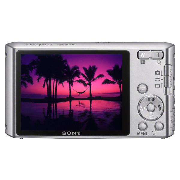 Купить Фотоаппарат компактный Sony DSC-W610 Silver по выгодной
