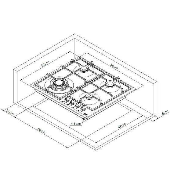 Варочная панель газовая Beko HIYG 64225 SBO фото