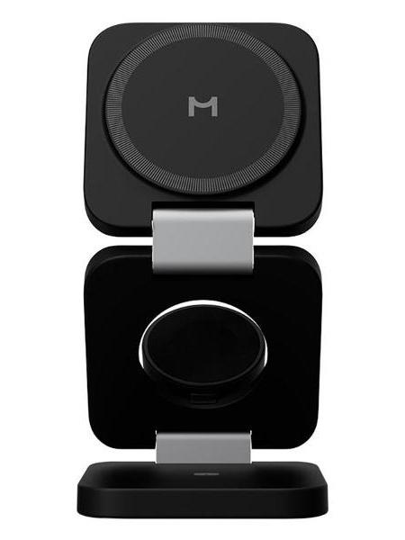 Складное беспроводное ЗУ Magssory Flex 3 в 1 для Apple, с магнитами совместимое с MagSafe, черный фото