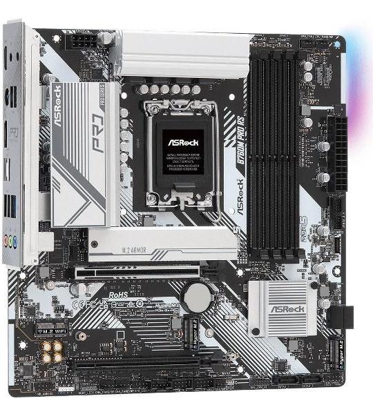 Материнская плата ASROCK B760M PRO RS, LGA1700, B760, 4*DDR5, 4*SATA, 3*M.2, 3*USB 3.2, 2*USB 2.0, Type-C, 2*PCIx16, 1xM.2 (Key E), HDMI+DP, mATX (B760M PRO RS) фото