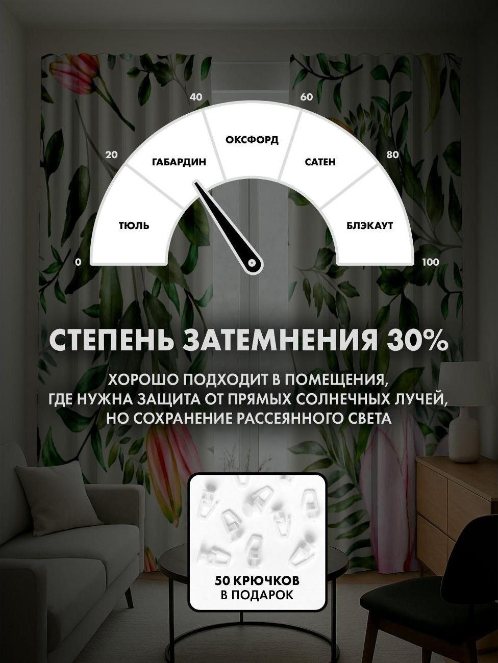 Фотошторы&nbsp;3D&nbsp;комплект / Водный рисунок: зелёные листья фото