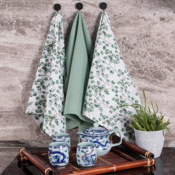 Набор кухонных полотенец "Eucalyptus branches, 3 шт, 40х60 см фото