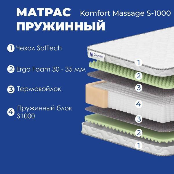 Матрас Dreamline Komfort Massage S1000 120*200 (серия Massage) фото