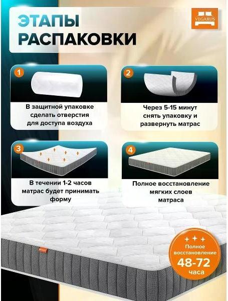 Матрас Deep Relax Plus 160х190 на кровать беспружинный ортопедический фото