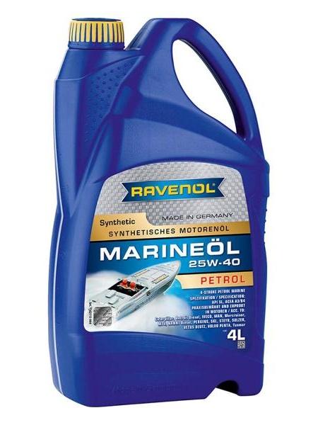 Моторное масло RAVENOL Marineoil PETROL 25W-40, 4 литра фото