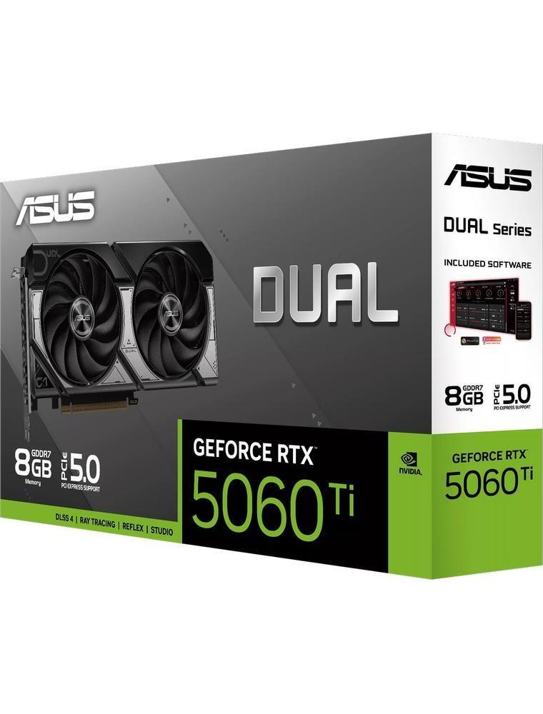 Видеокарта ASUS RTX5060Ti DUAL 8GB GDDR7 128bit 3xDP HDMI 2FAN RTL (DUAL-RTX5060TI-8G) фото