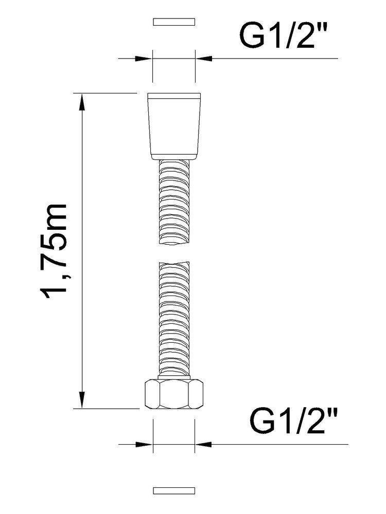 Шланг для душа Clever ANTIGONA 1,5 м-1/2" 61775 фото