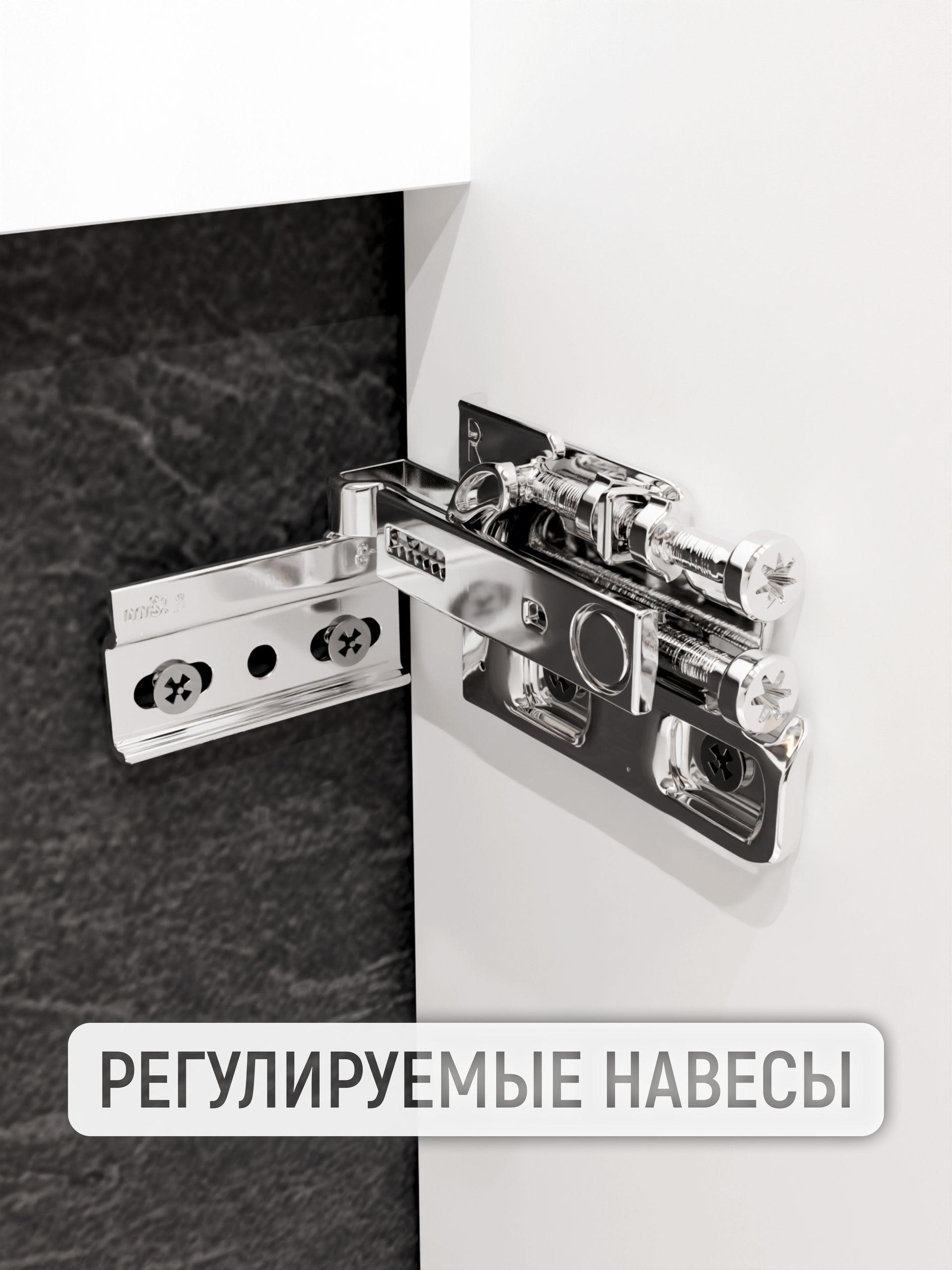 Тумба подвесная под раковину Madera Classica 50, Оливия 50, белый глянец, быстросборная, без раковины фото