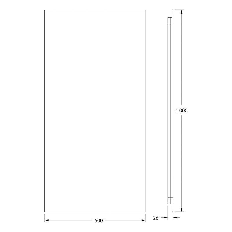 Зеркало Defesto Glow 50х100 DF 2515 с подсветкой 28W-3000К с фацетом Без выключателя Теплый белый свет фото
