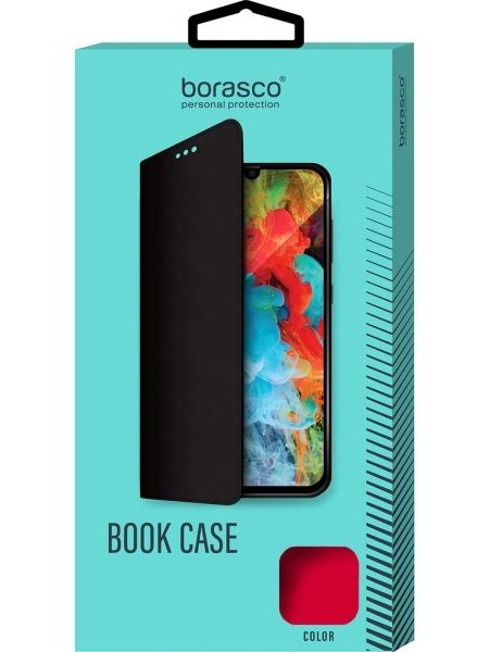 Чехол BoraSCO Book Case для Redmi Note 10/10s, красный (40076)
