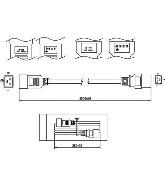 Кабель для компьютера Hyperline PWC-IEC19-IEC20-5.0-BK фото
