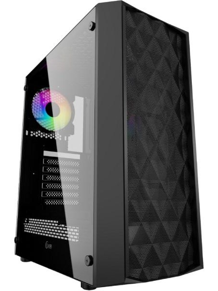 Корпус для компьютера Powercase Diamond Mesh LED MidiTower (CMDM-L1)