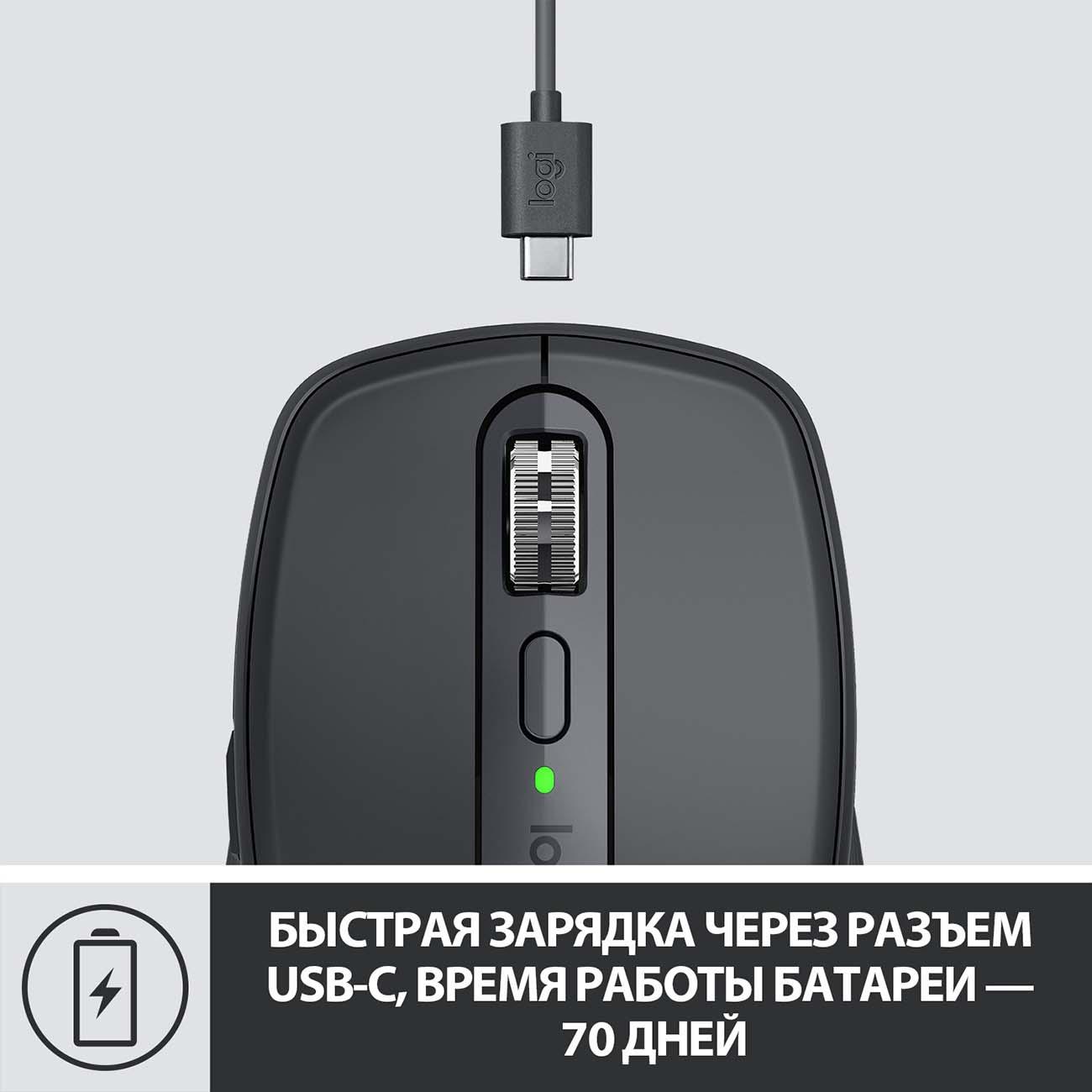 Компьютерная мышь беспроводная Logitech MX Anywhere 3 Black фото