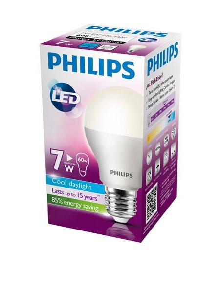 Лампа LED Philips LEDBulb 7-60W E27 6500K A55