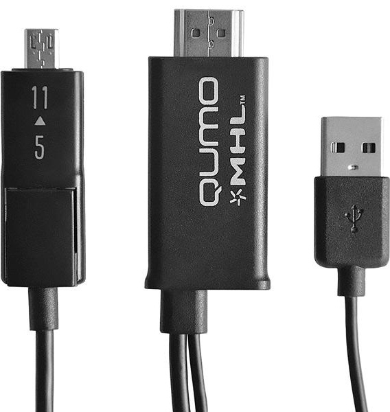 Кабель MHL (MicroUSB - HDMI) Qumo MHL Kit