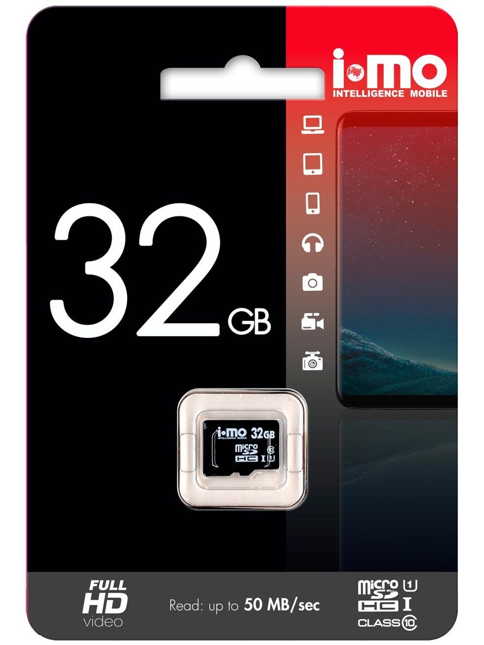 Карта памяти microSDHC IMO 32GB Сlass 10 UHS-I