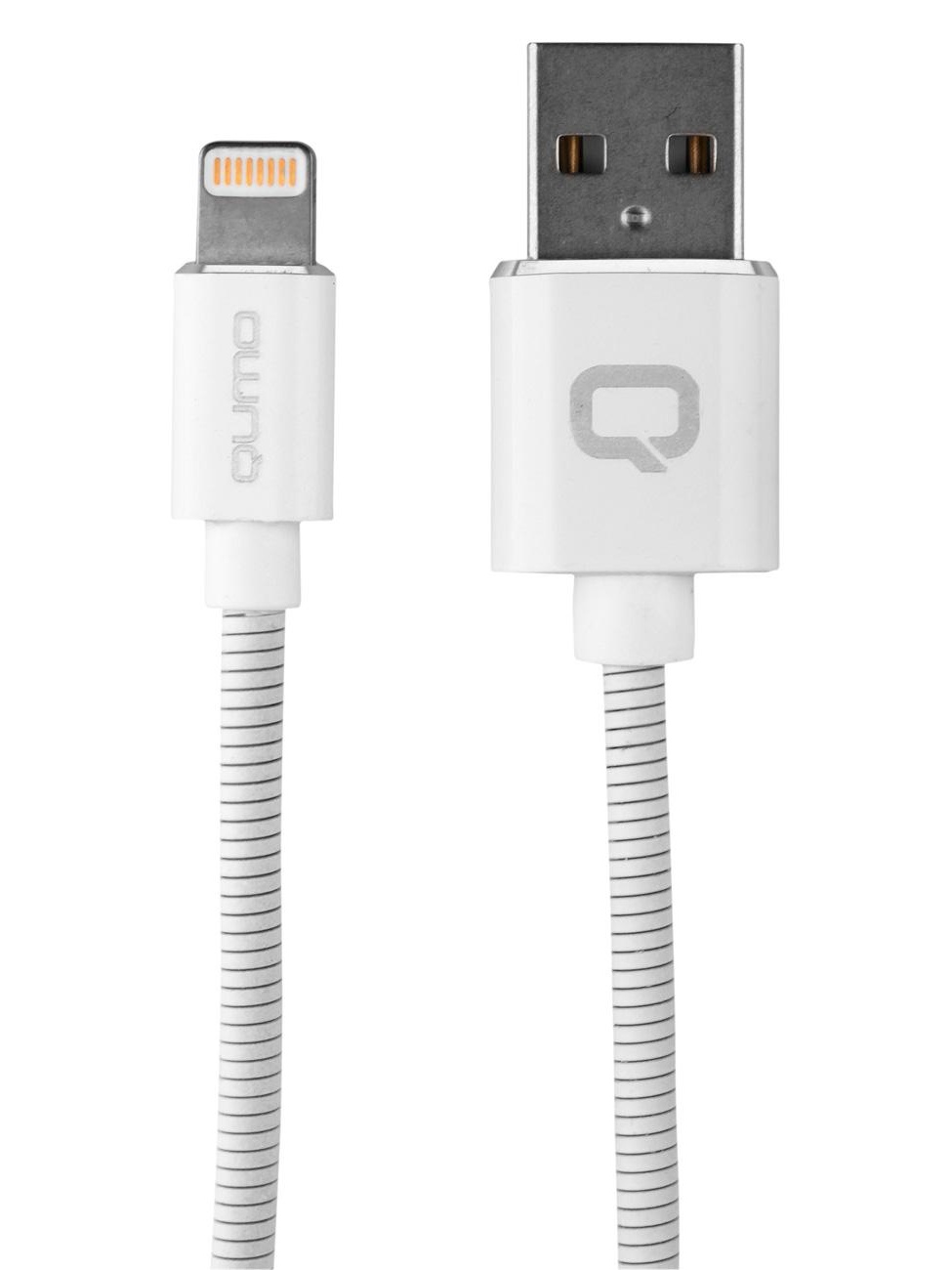Кабель Qumo MFI С48 USB-Apple 8 pin 1.2м белый