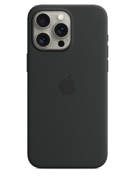Чехол Apple iPhone 15 Pro Max Silicone Case MagSafe черный