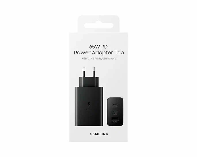 Изображение товара Зарядное устройство для смартфона_ Samsung SAMSUNG Power Adapter Trio 65W Изображение товара Зарядное устройство для смартфона_ Samsung SAMSUNG Power Adapter Trio 65W