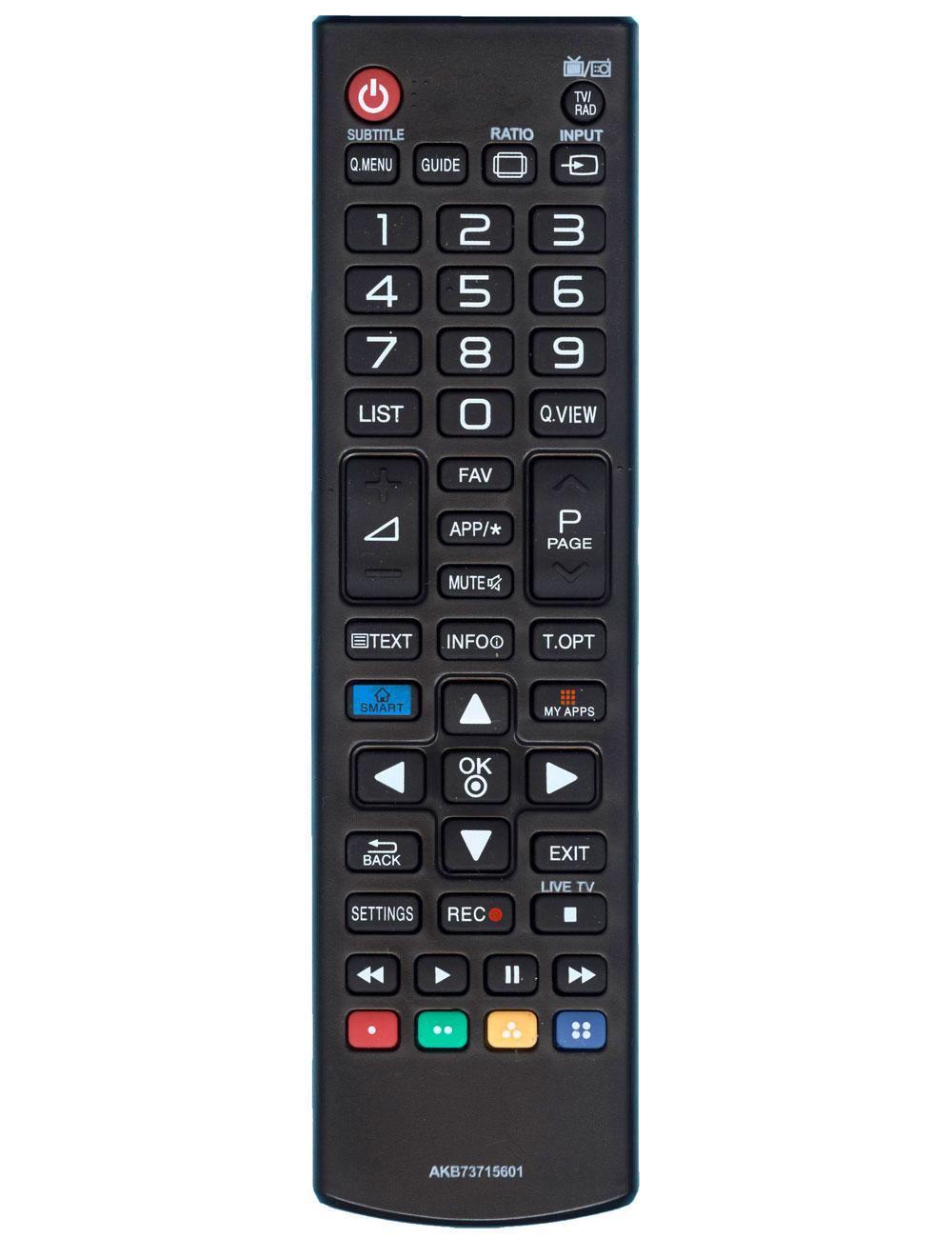 Изображение товара Пульт ДУ для ТВ, приставки ТВ, DVD-плеера Huayu AKB73715601, для телевизора LG