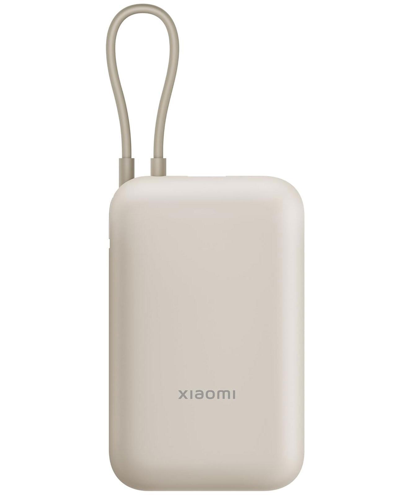 Изображение товара Портативный аккумулятор Xiaomi Power Bank 10000mAh, встроенный кабель, Tan GL (BHR9072GL)