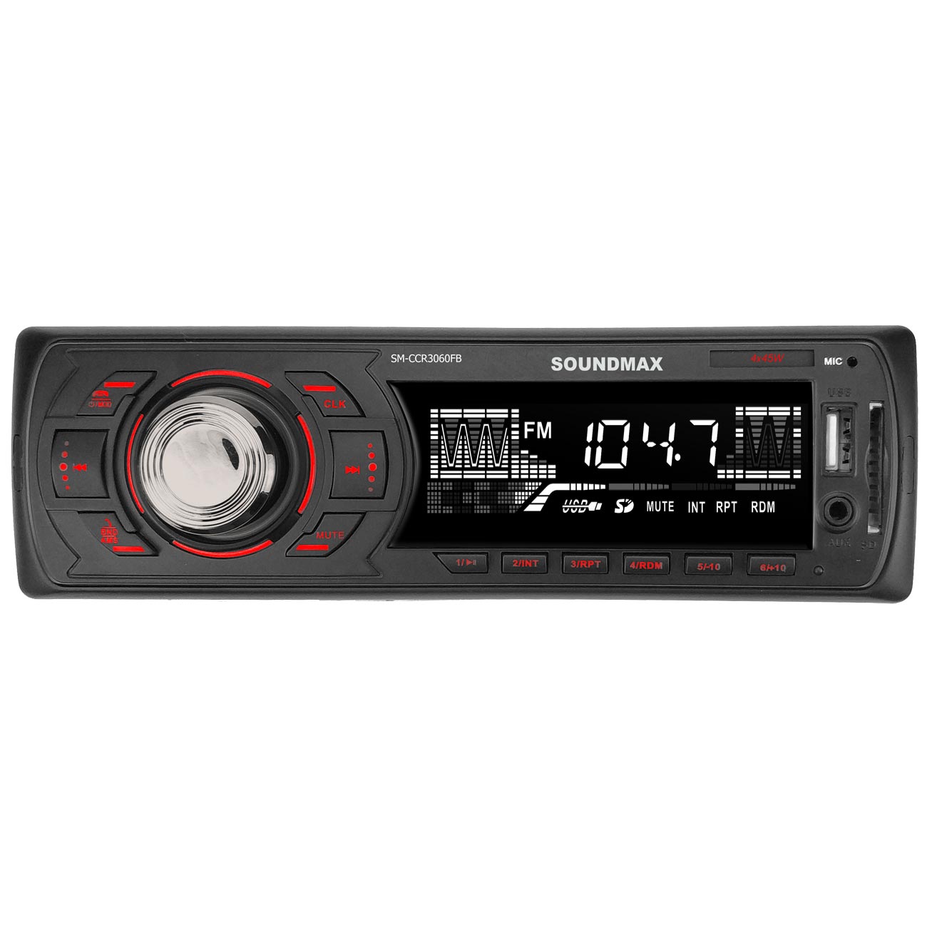 Купить USB-Автомагнитола Soundmax SM-CCR3060FB Black R в каталоге интернет  магазина М.Видео по выгодной цене с доставкой, отзывы, фотографии - Москва