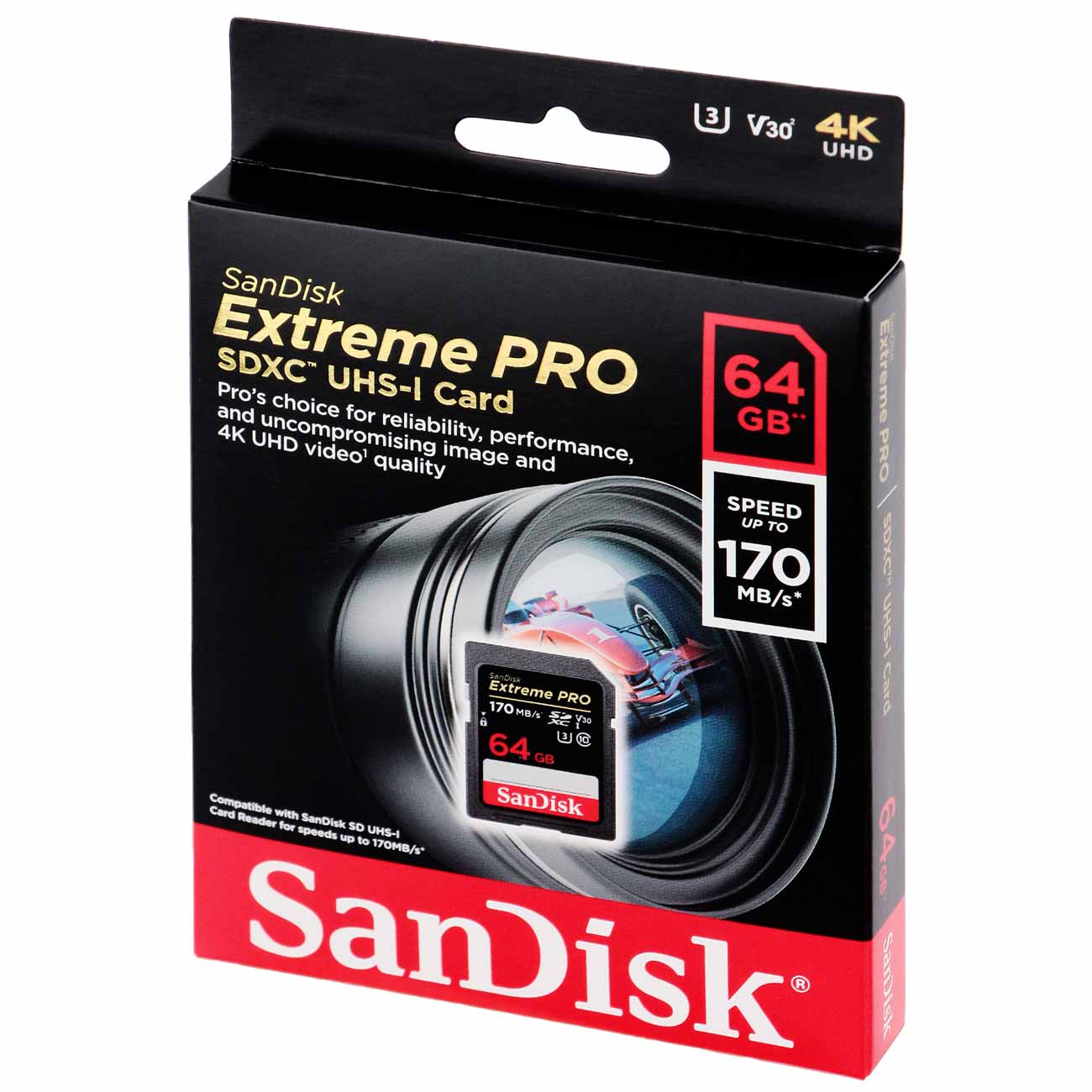 Купить Карта памяти SDXC SanDisk 64GB Extreme Pro UHS-I U3 V30 в каталоге  интернет магазина М.Видео по выгодной цене с доставкой, отзывы, фотографии  - Москва