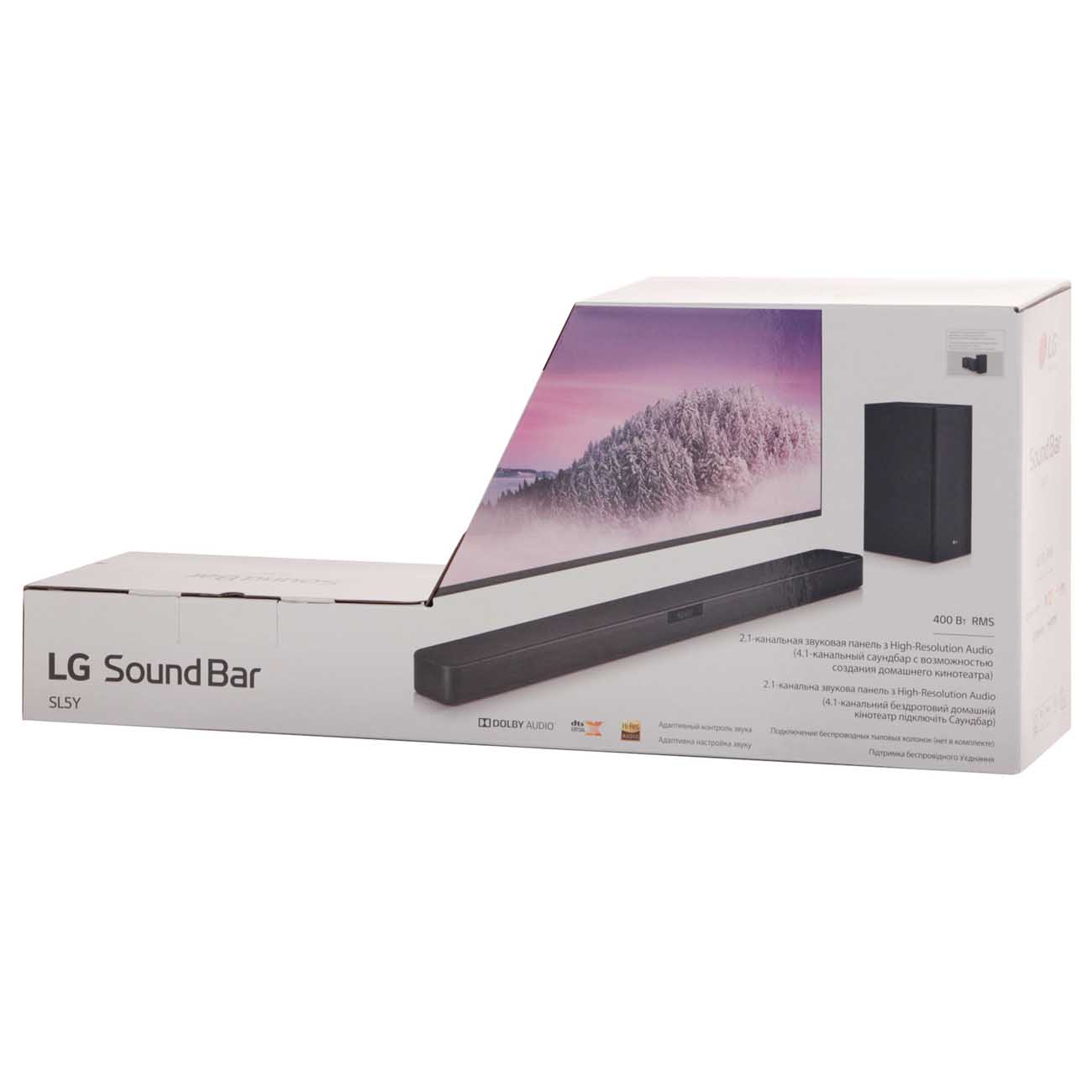 Купить Саундбар LG SL5Y 2.1Ch 400W DTS Virtual:X Sound в каталоге интернет  магазина М.Видео по выгодной цене с доставкой, отзывы, фотографии - Москва