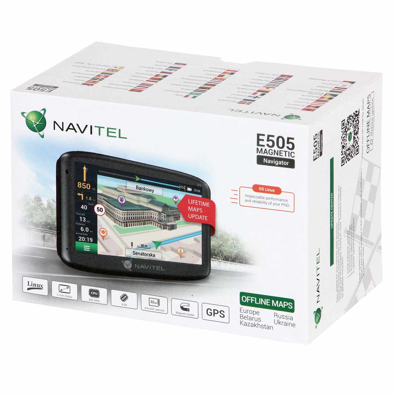 Портативный GPS-навигатор Navitel E505 Magnetic