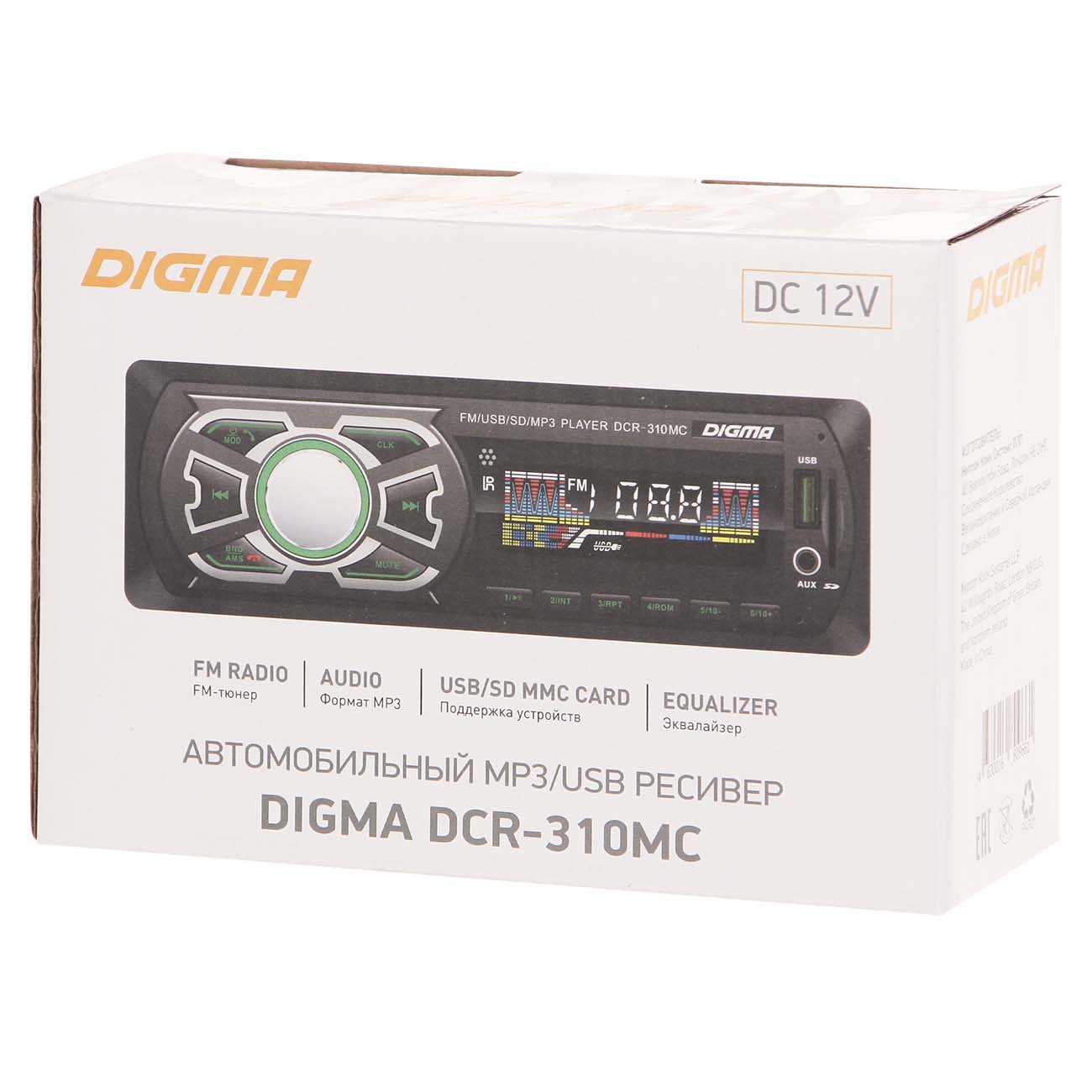 Купить USB-Автомагнитола Digma DCR-310MC в каталоге интернет магазина  М.Видео по выгодной цене с доставкой, отзывы, фотографии - Москва