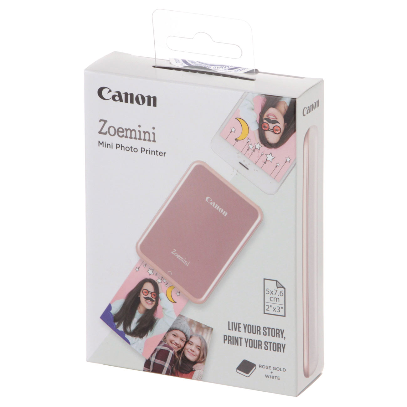 Купить Карманный принтер Canon Zoemini Rose Gold & White (PV-123-RGW) в  каталоге интернет магазина М.Видео по выгодной цене с доставкой, отзывы,  фотографии - Москва