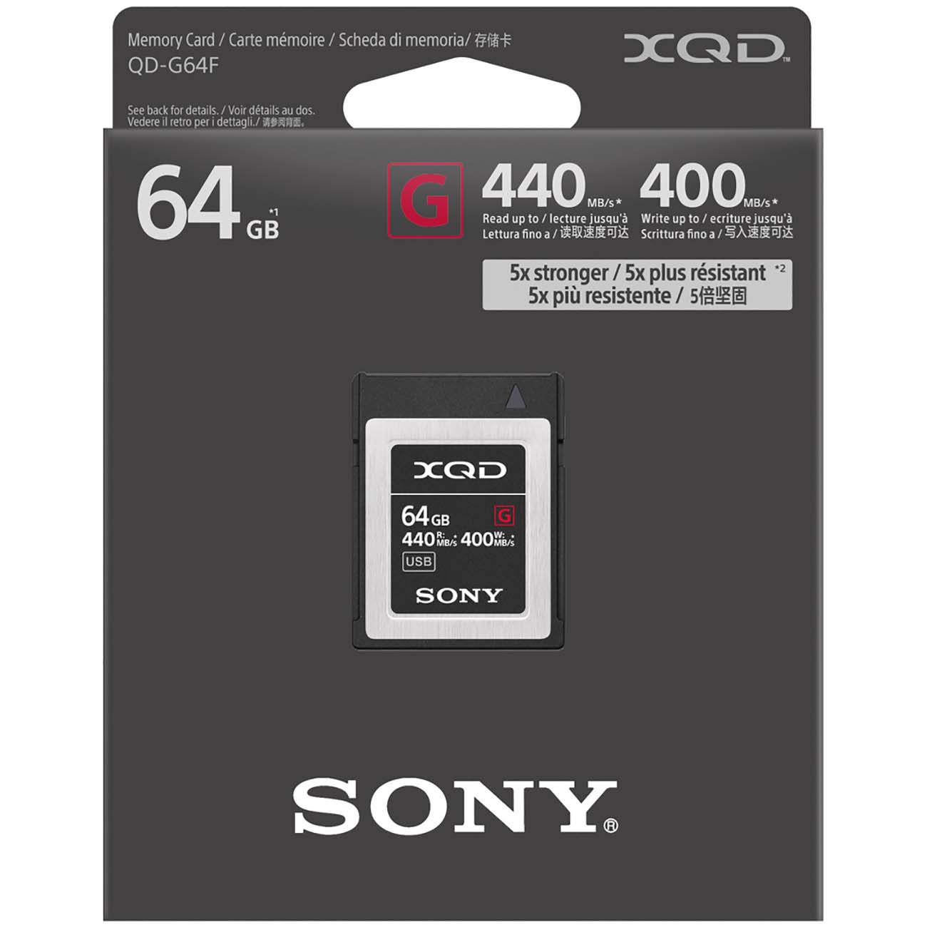 Купить Карта памяти XQD Sony 64GB 440R/400W (QD-G64F/J) в каталоге интернет  магазина М.Видео по выгодной цене с доставкой, отзывы, фотографии - Москва