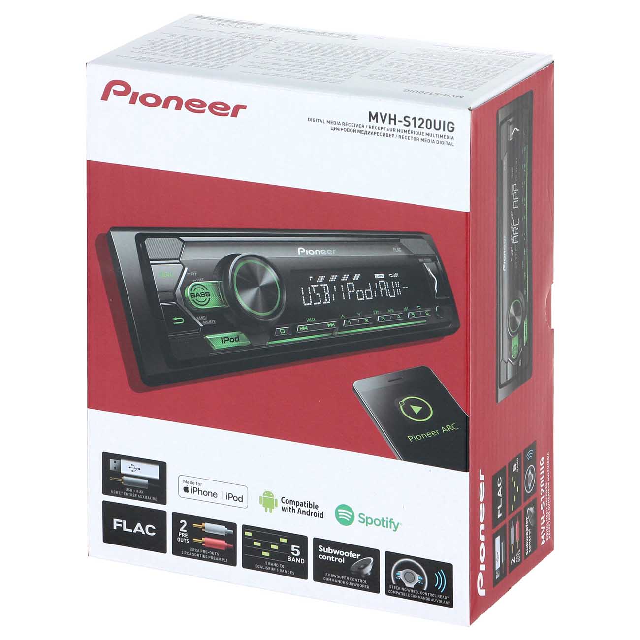 Купить USB-Автомагнитола Pioneer MVH-S120UIG в каталоге интернет магазина  М.Видео по выгодной цене с доставкой, отзывы, фотографии - Москва