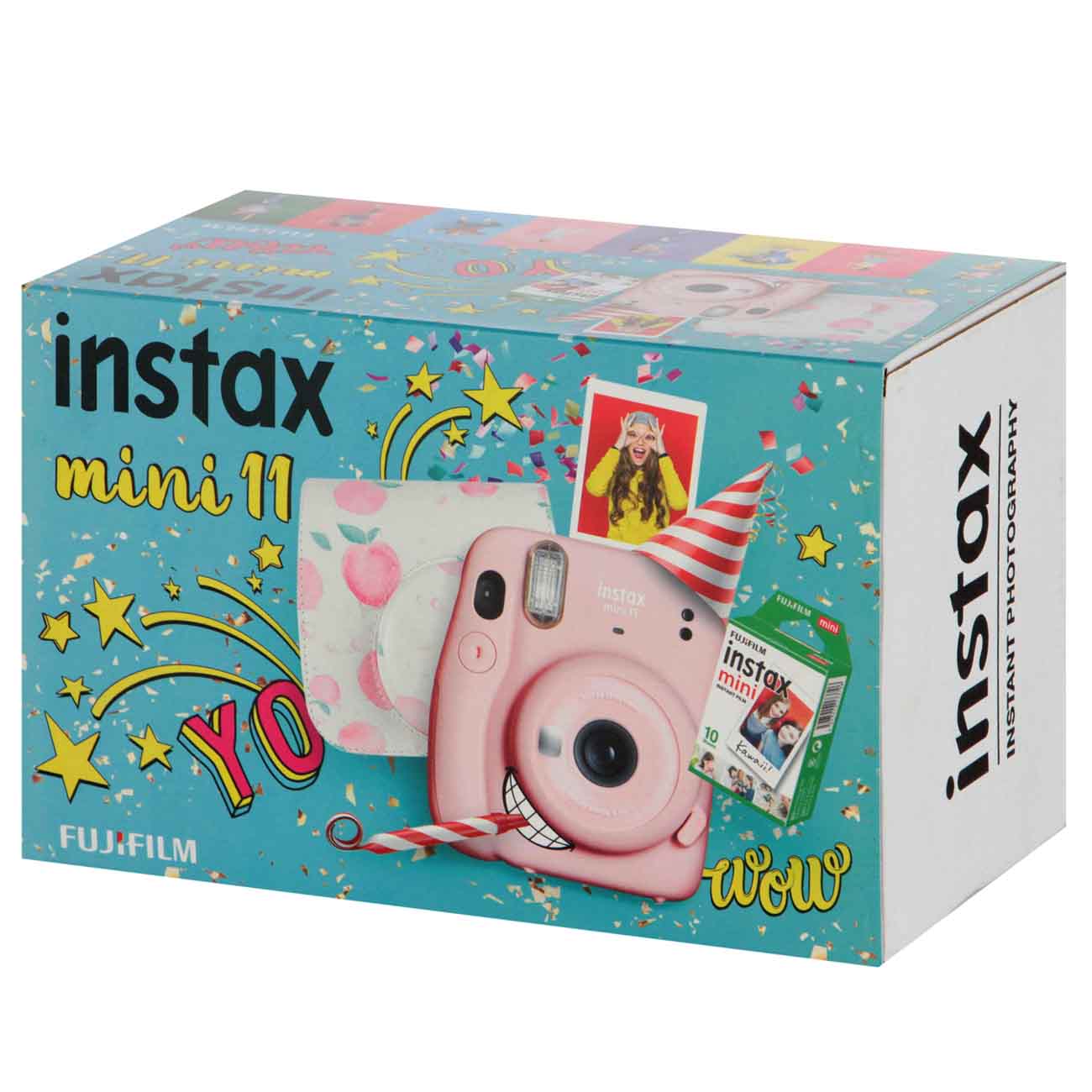 Купить Фотоаппарат моментальной печати Fujifilm Instax Mini 11 Party Set  Pink в каталоге интернет магазина М.Видео по выгодной цене с доставкой,  отзывы, фотографии - Москва