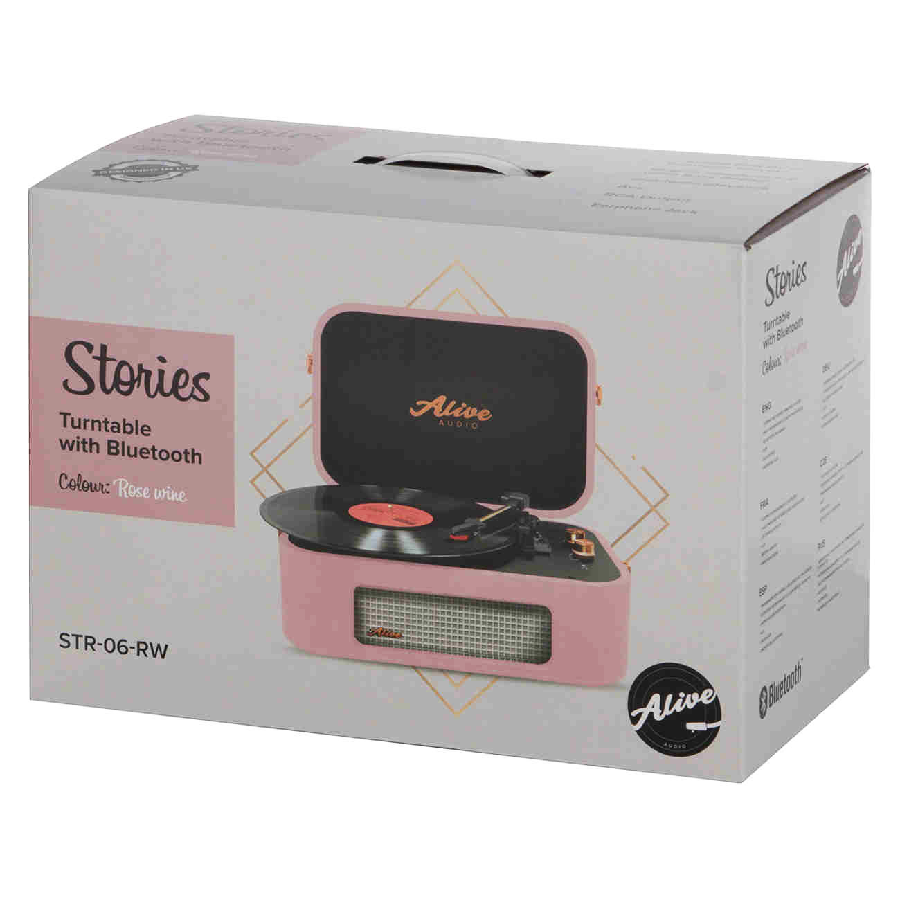 Виниловый проигрыватель Alive Audio STORIES Rose Wine Bluetooth (STR-06-RW)