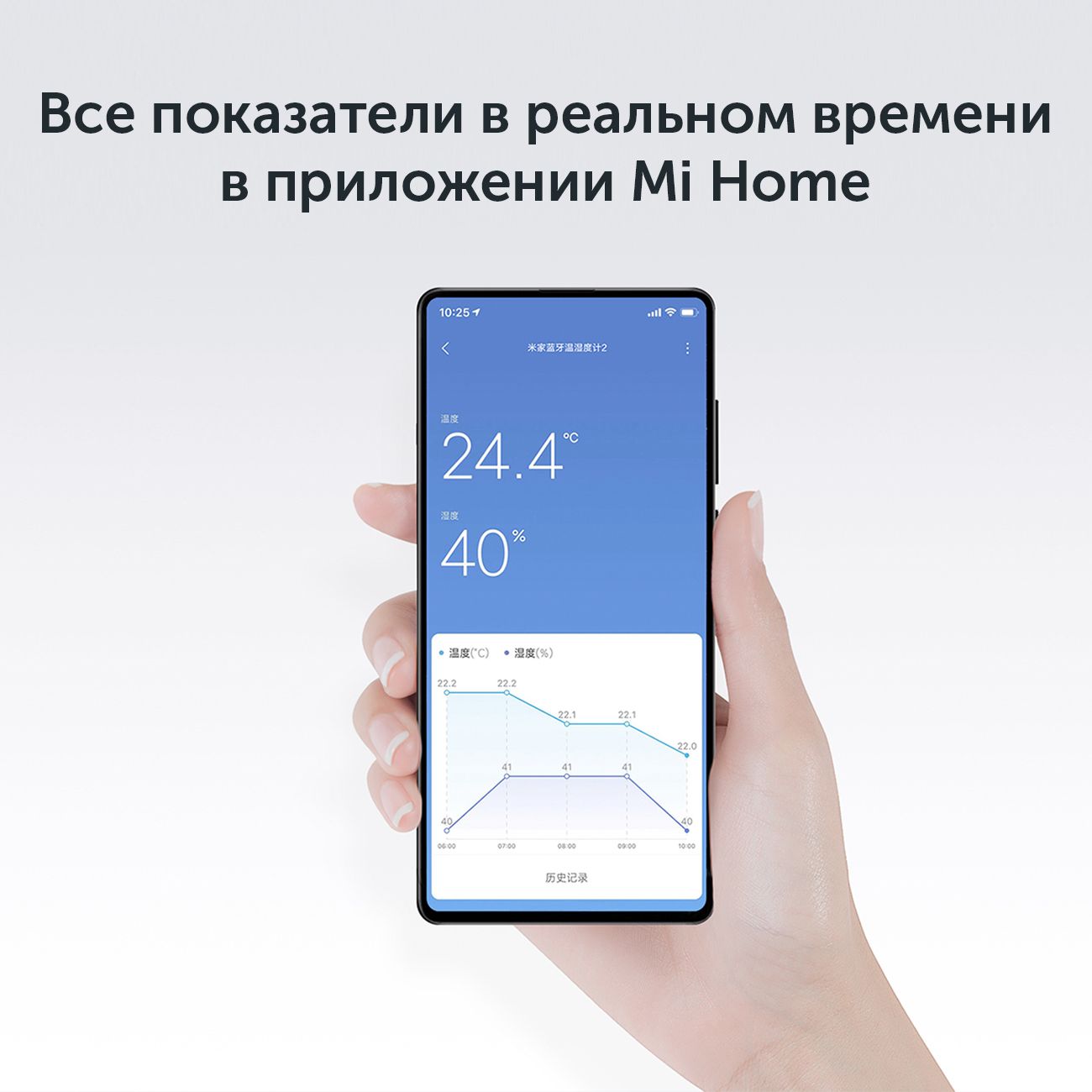 Датчики безопасности Xiaomi Mi Temperature and Humidity Monitor 2  (NUN4126GL)