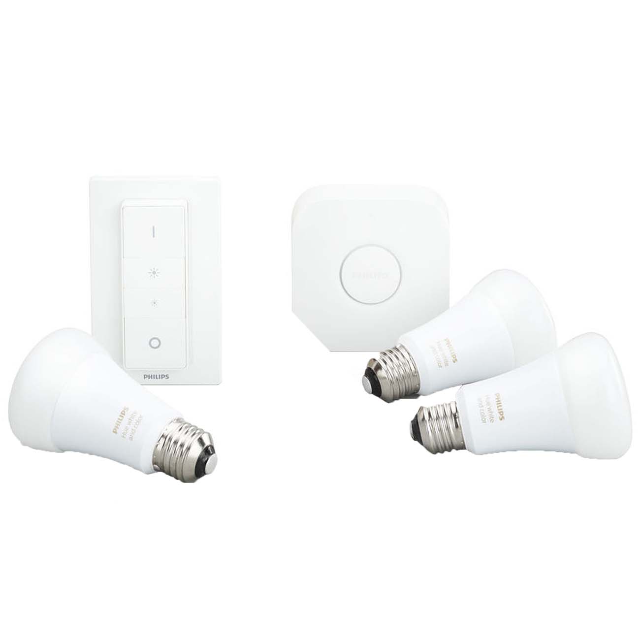 Купить Умная лампочка Philips Hue Starter Kit E27 Color (929002216825) в  каталоге интернет магазина М.Видео по выгодной цене с доставкой, отзывы,  фотографии - Москва