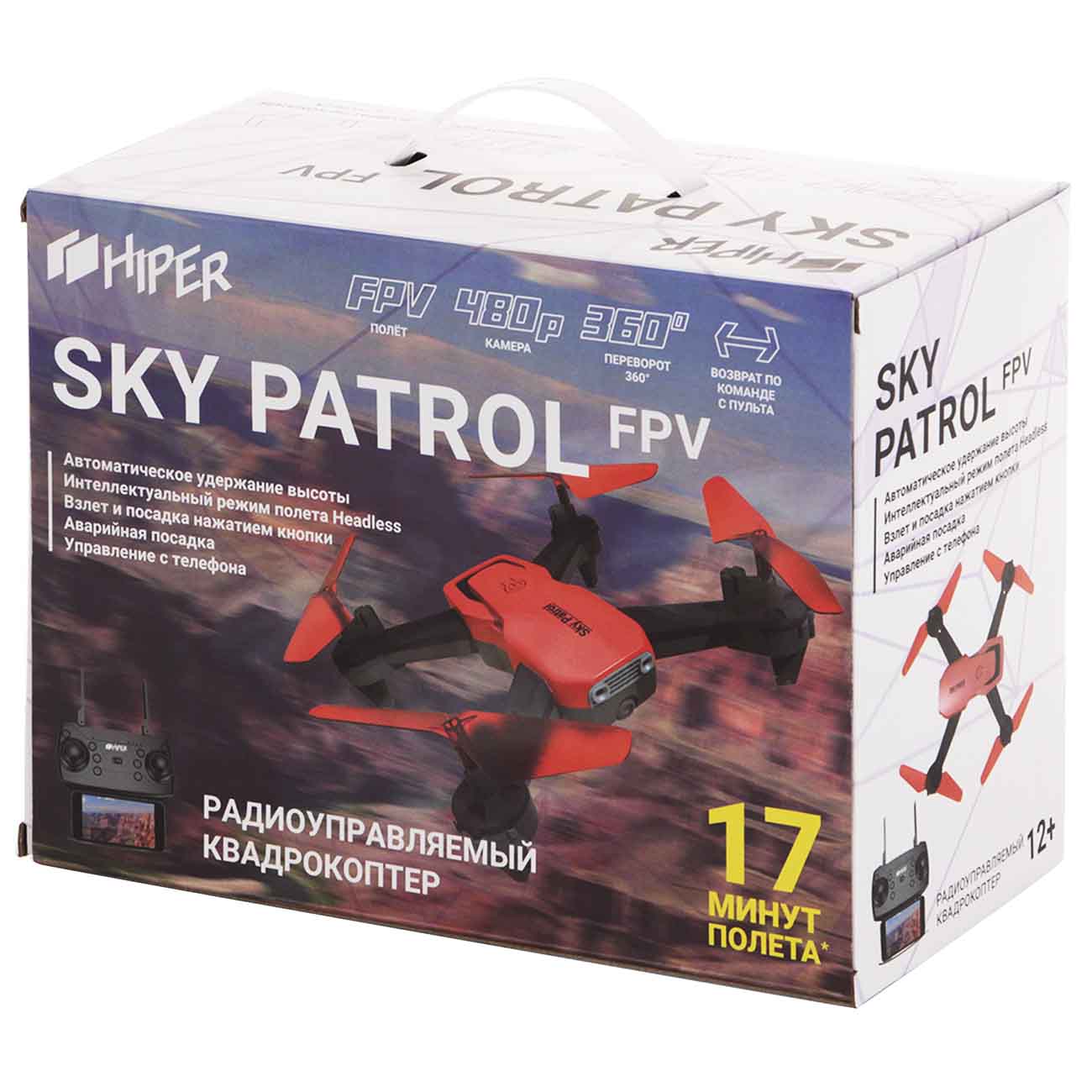 Купить Радиоуправляемый квадрокоптер HIPER HQC-0030 Sky Patrol (FPV 0.3Mpix  WiFi) в каталоге интернет магазина М.Видео по выгодной цене с доставкой,  отзывы, фотографии - Москва