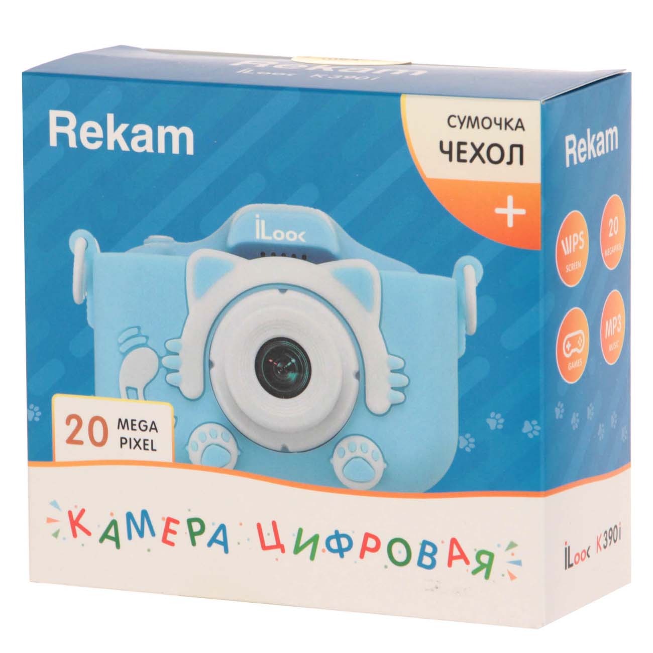 Купить Фотоаппарат детский Rekam iLook K390i Blue в каталоге интернет  магазина М.Видео по выгодной цене с доставкой, отзывы, фотографии - Москва