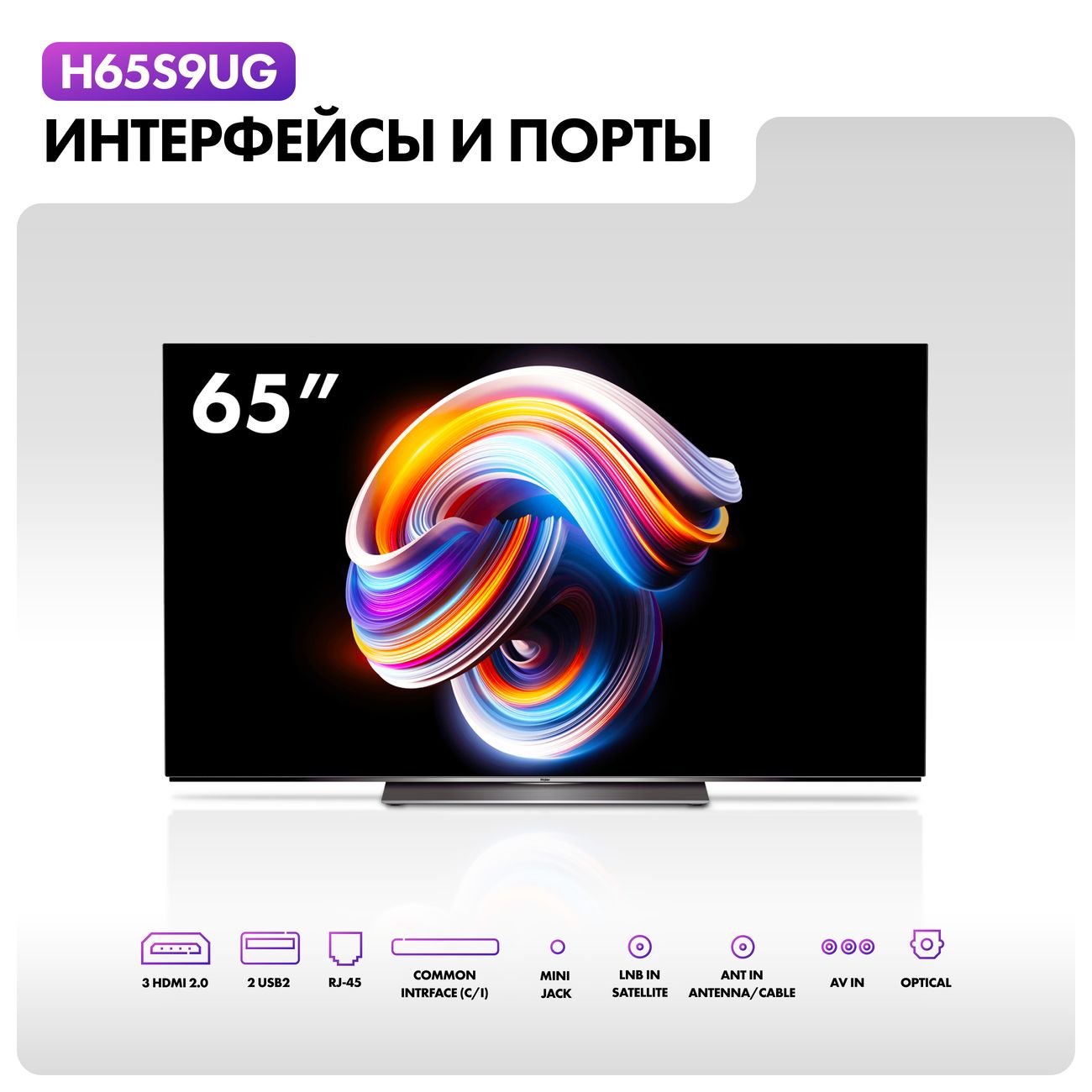 Купить Телевизор Haier H65S9UG PRO в каталоге интернет магазина М.Видео по  выгодной цене с доставкой, отзывы, фотографии - Москва