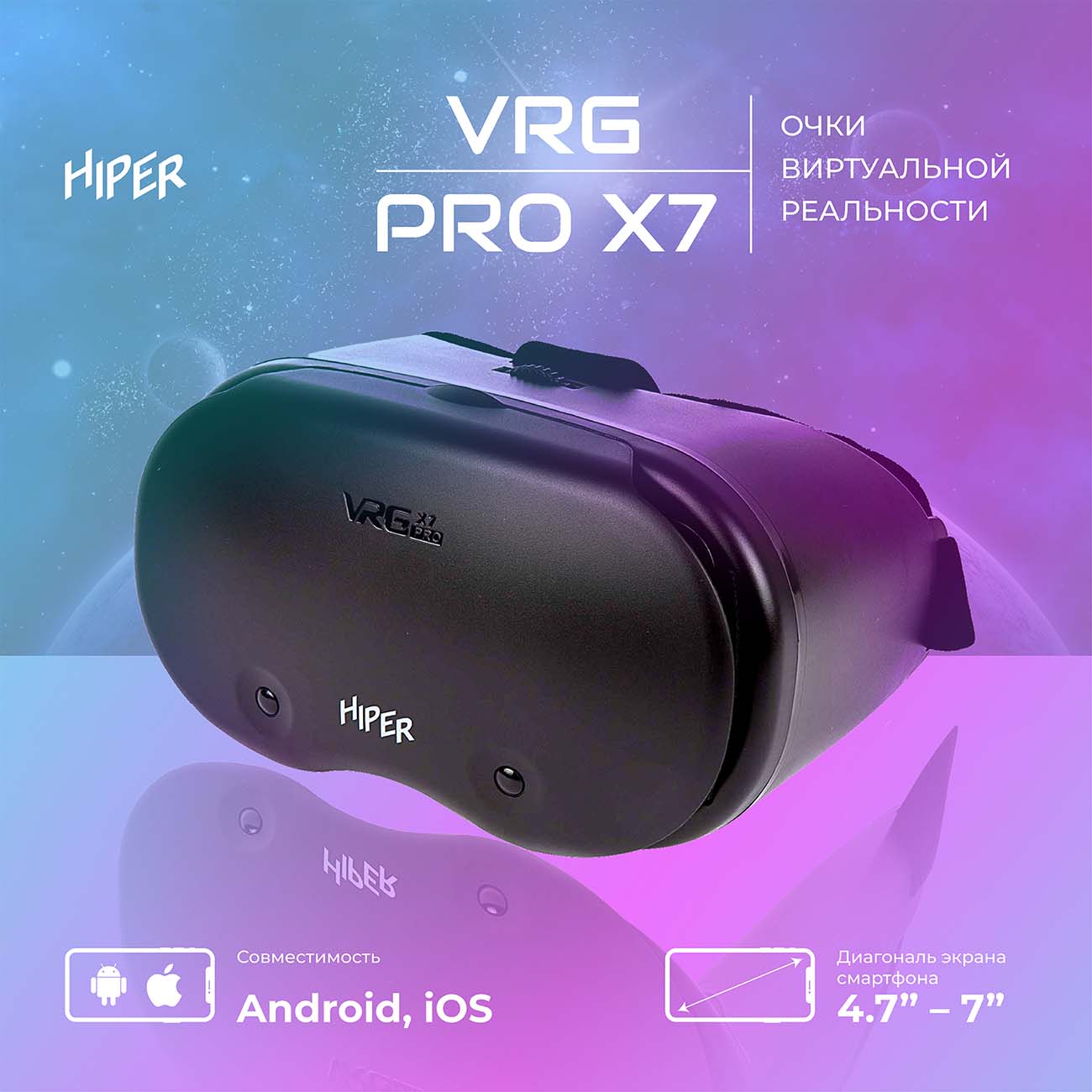 Очки виртуальной реальности HIPER VRG Pro X7 - отзывы покупателей и  владельцев | М.Видео - Москва