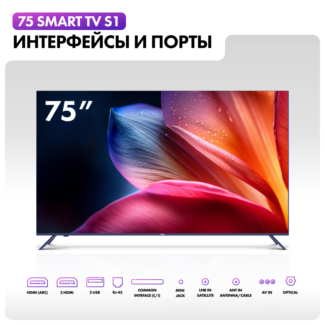 Купить Телевизор Haier 75 Smart TV S1 в каталоге интернет магазина М.Видео  по выгодной цене с доставкой, отзывы, фотографии - Москва