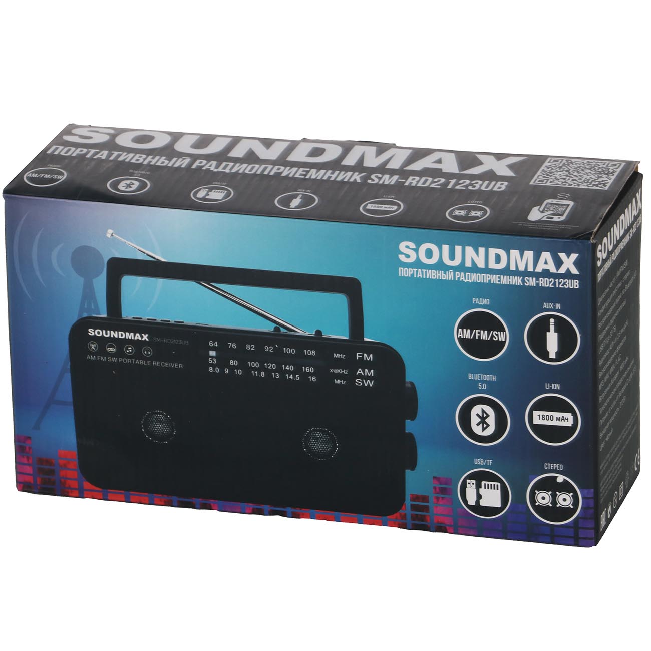 Купить Радиоприемник Soundmax SM-RD2123UB в каталоге интернет магазина  М.Видео по выгодной цене с доставкой, отзывы, фотографии - Москва