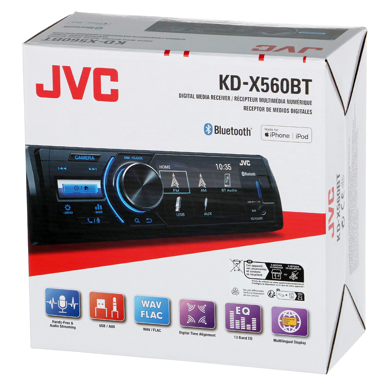 Купить USB-Автомагнитола JVC KD-X560BT в каталоге интернет магазина М.Видео  по выгодной цене с доставкой, отзывы, фотографии - Москва