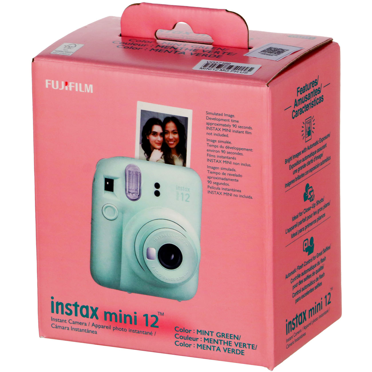 Купить Фотоаппарат моментальной печати Fujifilm Instax Mini 12 Mint Green в  каталоге интернет магазина М.Видео по выгодной цене с доставкой, отзывы,  фотографии - Москва