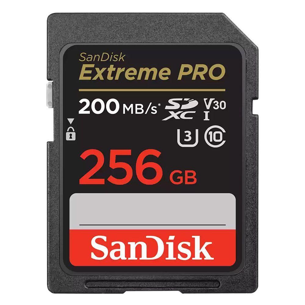 Изображение товара Карта памяти SanDisk Extreme Pro SD UHS I 256GB Card for 4K Video for DSLR and Mirrorless Cameras 200MB/s Read & 140MB/s Write