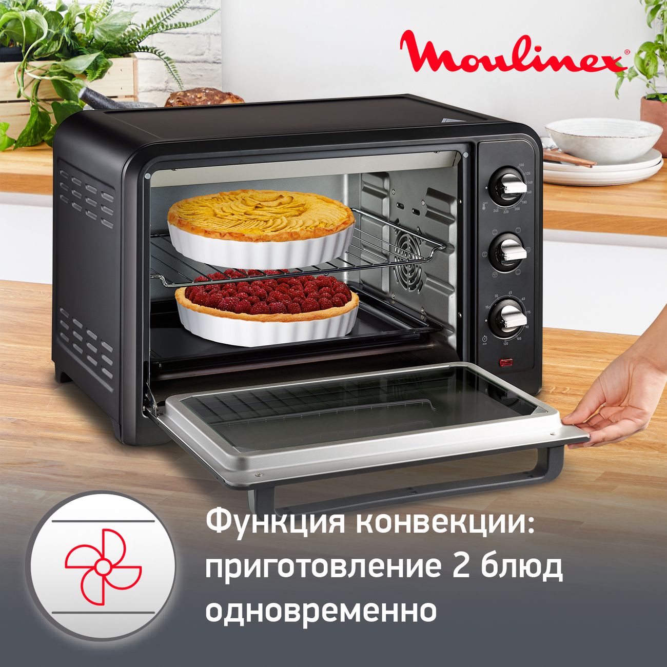 Мини-печь Moulinex Optimo OX464810 33л